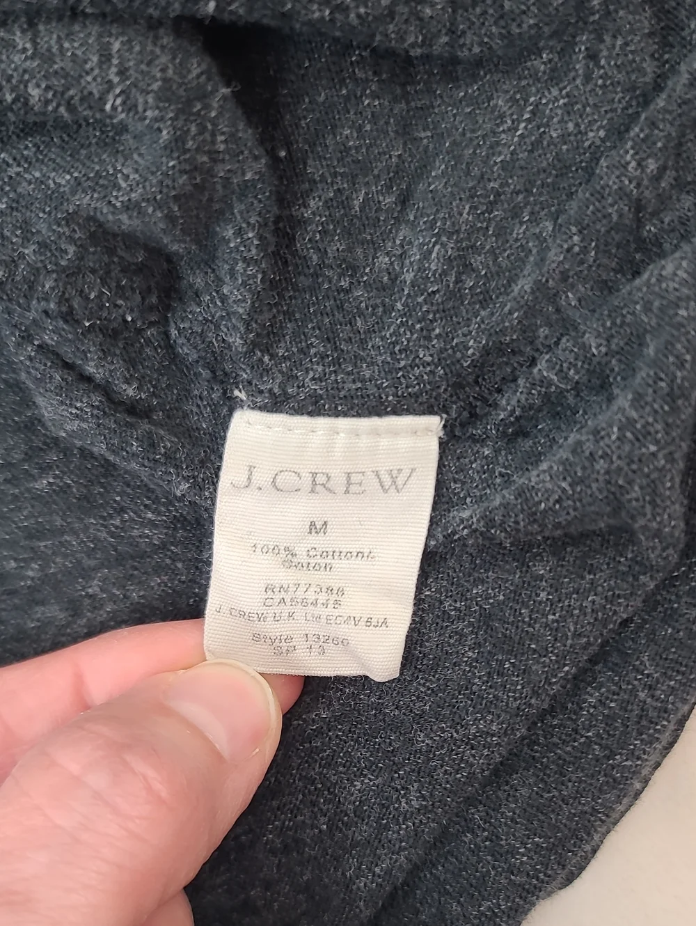 J Crew Mens' Soft Knit Cotton V-Neck Relaxed Field Knit Short Sleeve Tee Black